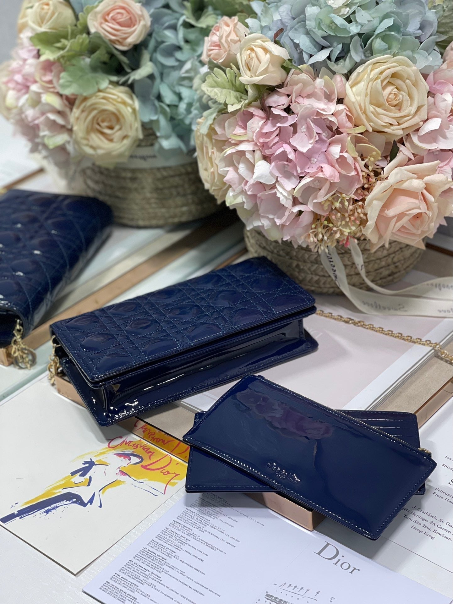 Top Quality Lady Pouch Navy, For Women, Womens Handbags 8.5in/21.5cm CD