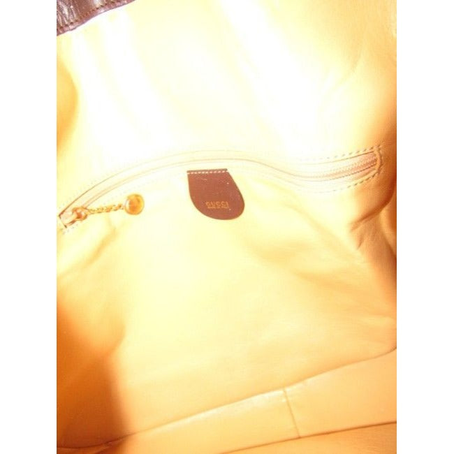 - Gucci   Brown Suede And Leather With Bamboo Handle And Removable Strap Hobo