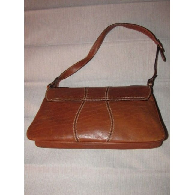 Gucci   Cognac Or Chestnut Leather With Contrast Stitching And Brass Hardware