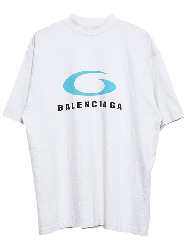 Luxury Balenciaga Trending 2025 Logo Print Cotton Short Sleeve T-Shirt White