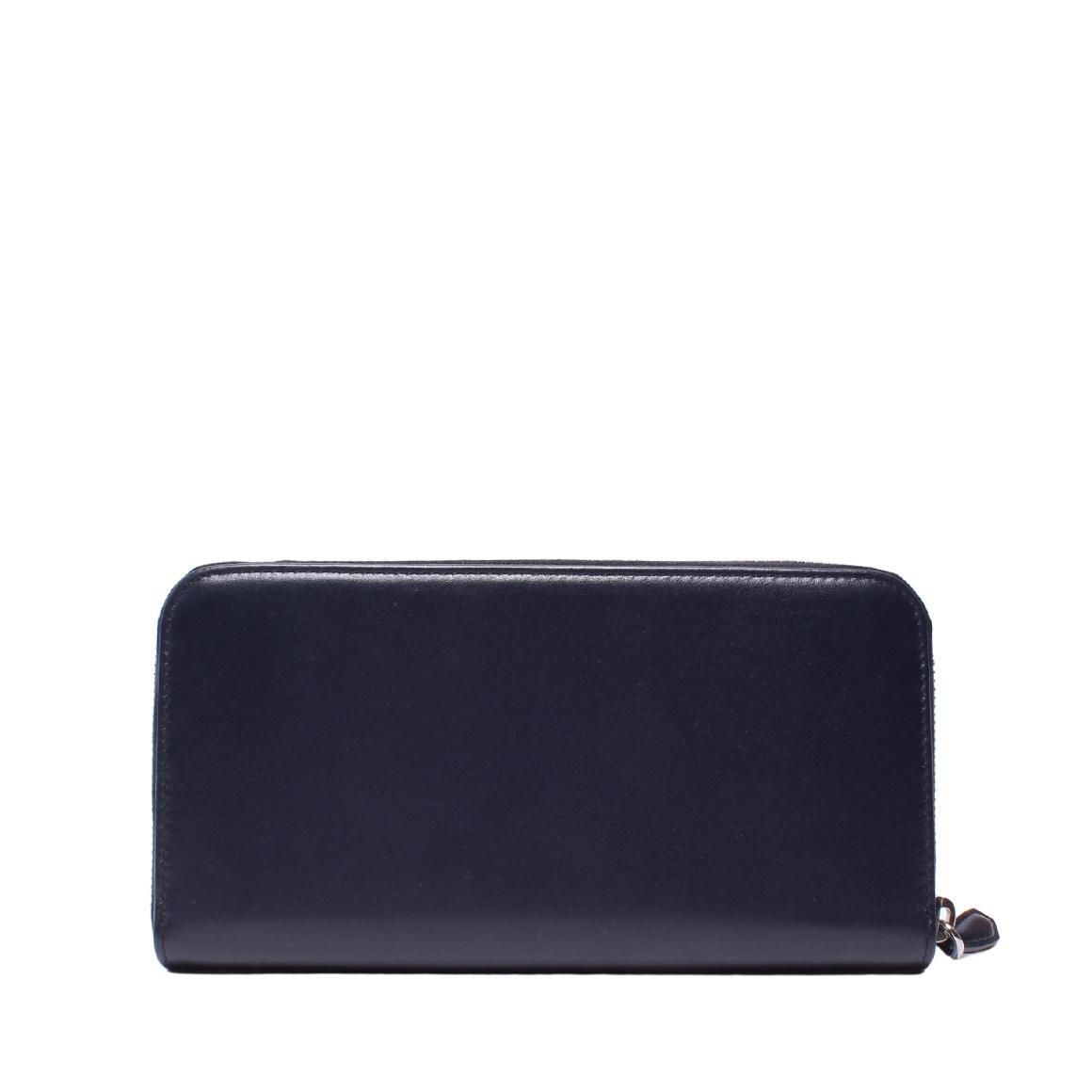 Prada Black Saffiano Leather Zip Around Wallet ITHYRRJJPJGO