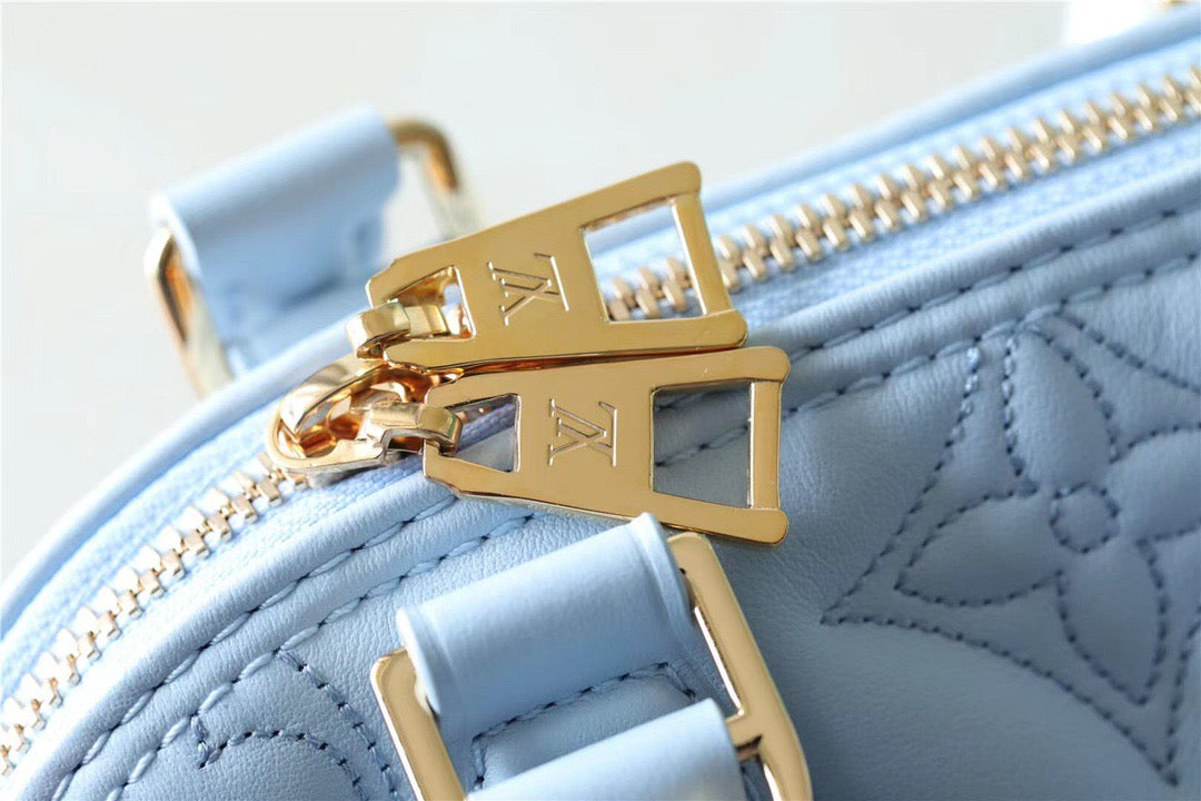 Top Quality Alma BB Bag Handbags,  Shoulder and Cross Body Bags For Women In Bleu Glacier Blue 9.6in/25cm Top Quality M59822