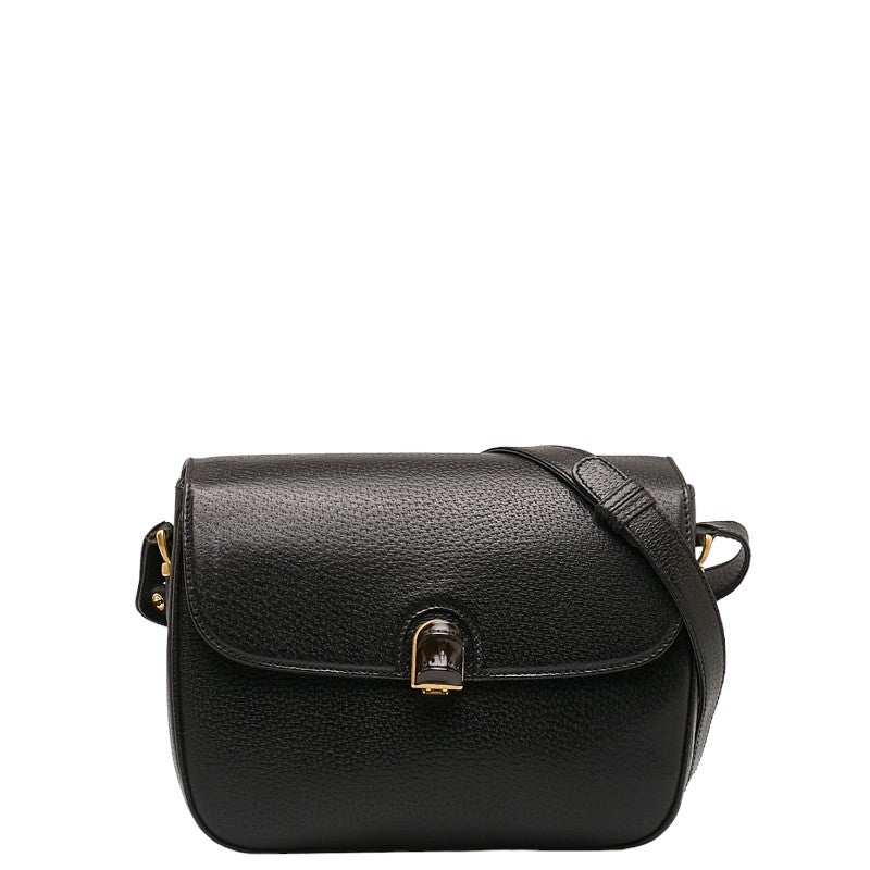 Gucci Bamboo  Shoulder Bag 001 406 1287 Green Leather  Gucci