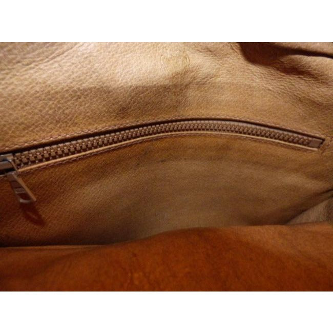 Gucci   Medium Brown Very Supple Leather Cross Body Bag