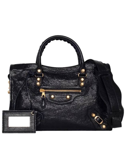 Luxury Balenciaga Trending 2025 Giant Motor City Small Shoulder Bag Black Gold