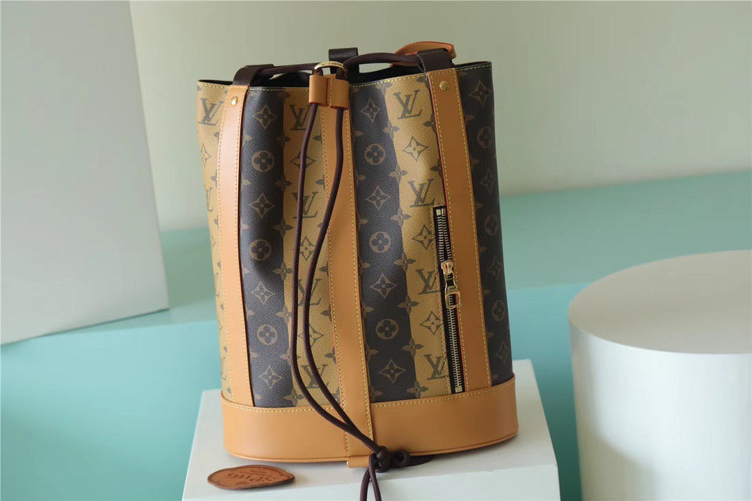 Top Quality Randonee Messenger Monogram Stripes Brown For Men, Bags, Shoulder And Crossbody Bags 10.4in/26cm Top Quality M45968