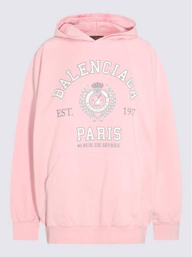 Luxury Balenciaga Trending 2025 College Logo Hoodie Pink