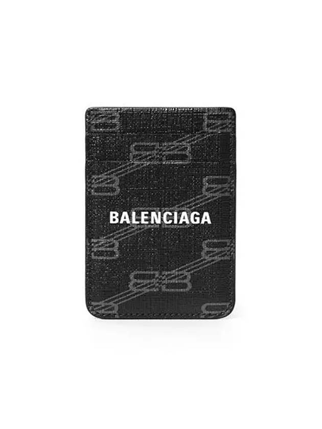 Luxury Balenciaga Trending 2025 Signature Magnet Card Wallet Black