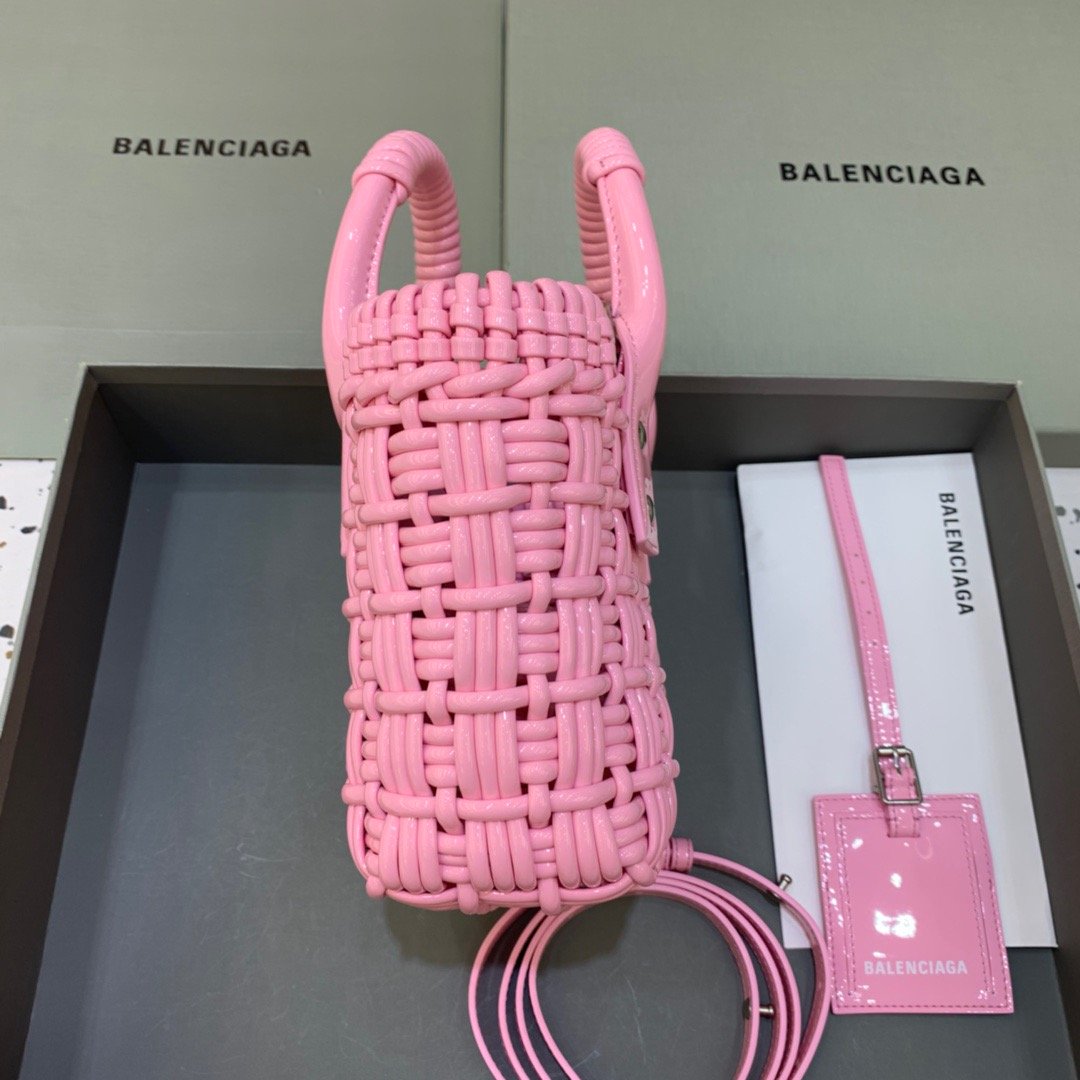 Top Quality Bistro XS Basket With Strap In Pink, For Women,  Bags 16.1in/41cm