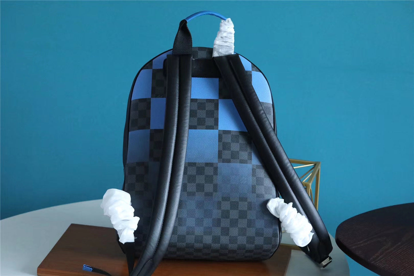 Top Quality Josh Backpack Damier Graphite Giant Blue For Men, Bags 40cm Top Quality N40402