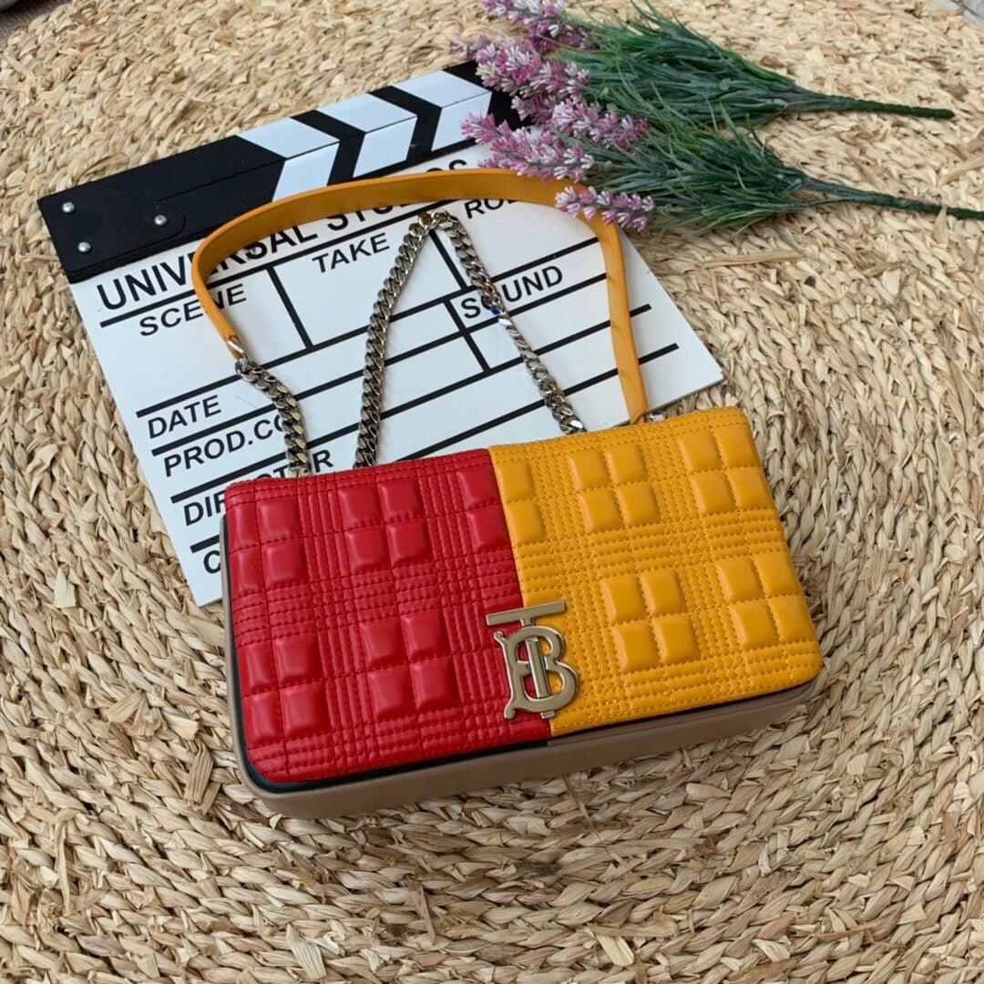 Top Quality Horseferry Print Quilted Small Lola Bag Monogram Red And Orange For Women, Bags 9in/23cm