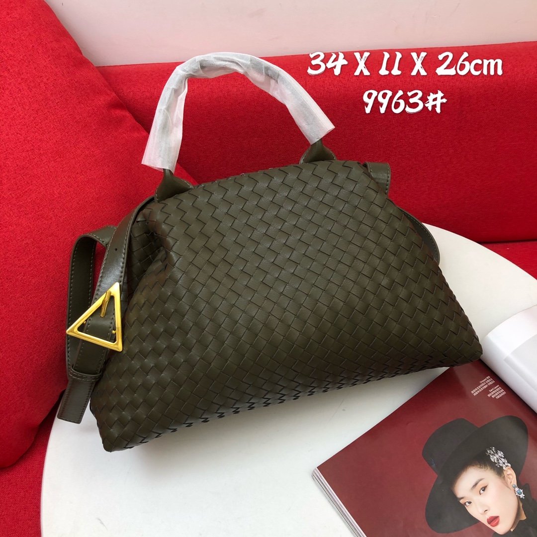 Top Quality Handle Dark Green, For Women, Women’s Bags 13.4in/34cm