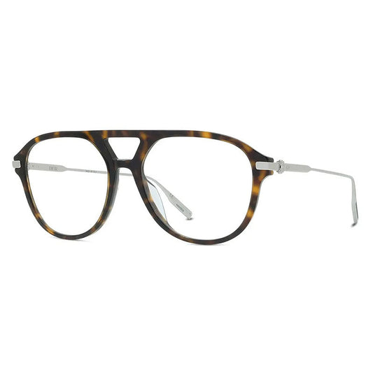 Dior Eyeglasses Aviator Full Rim, Dark Havana Frame and Clear Demo Lenses Lens NEODIOROS3I2300