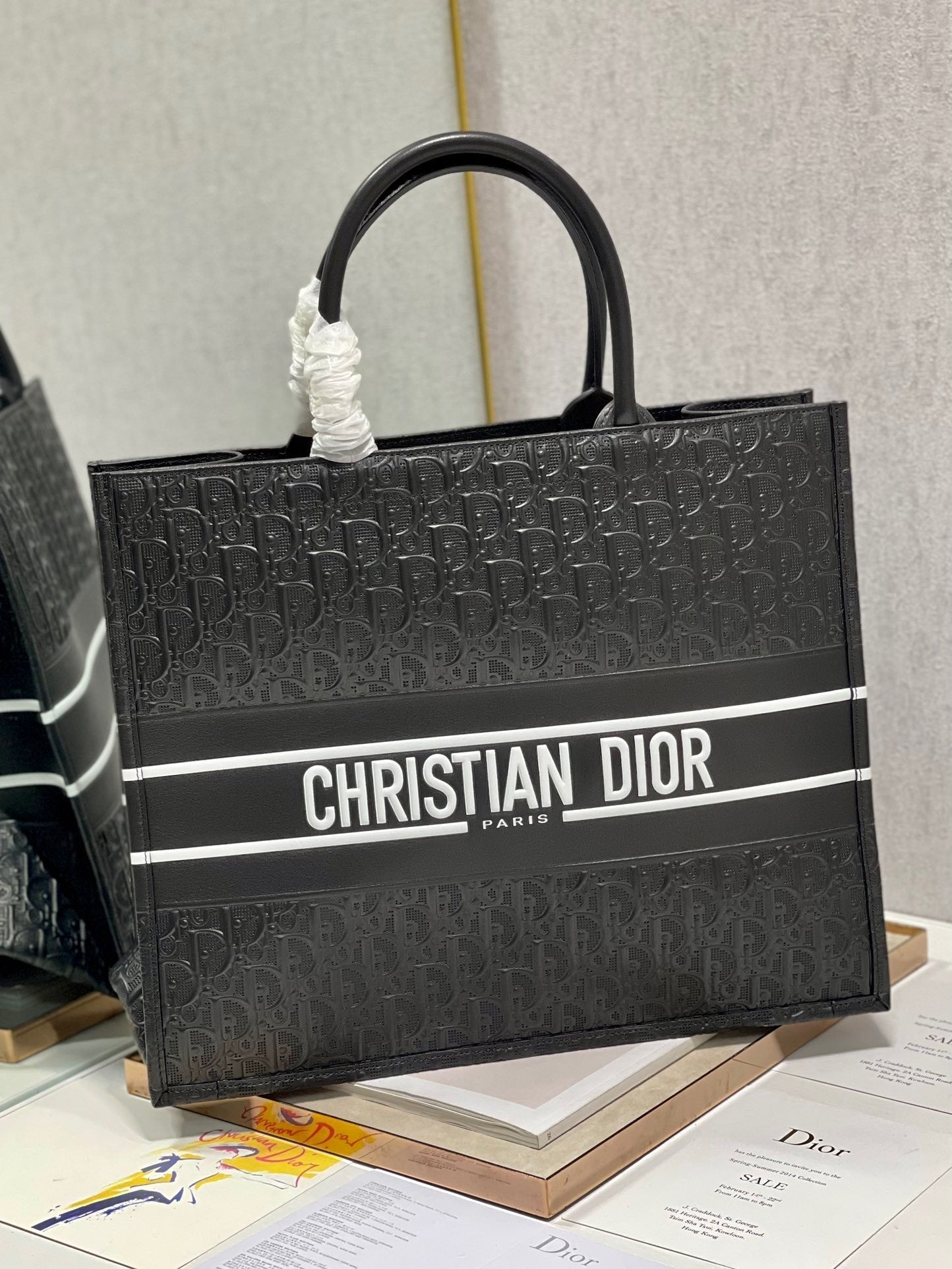 Top Quality Large Book Tote Black, For Women, Womens Handbags 16.5in/42cm CD M1286ZWSO_M900