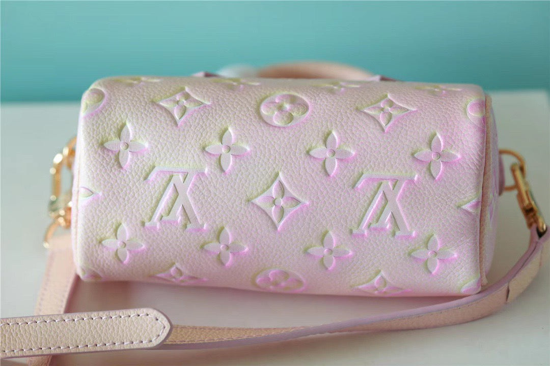 Top Quality Nano Speedy Monogram Empreinte Pink For Women,  Shoulder And Crossbody Bags 16cm/6.3in Top Quality M81508