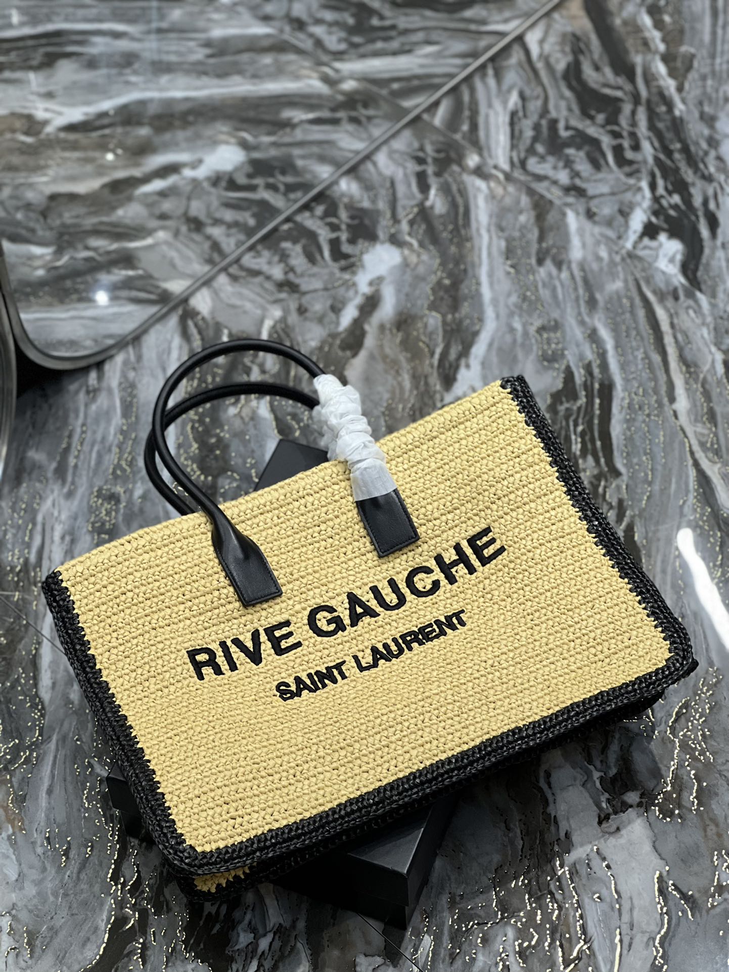 YSSL Rive Gauche Tote Bag In RafTop QualityTop Qualitya For Women 18.9in/48cm YSL 685742GAAAG2099