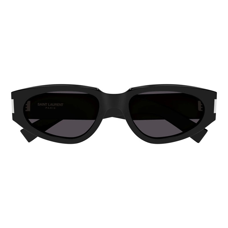 Saint Laurent Sunglasses Round Full Rim, Black Frame and Black Lens SL618001