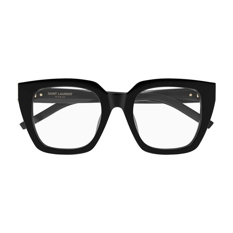Saint Laurent Eyeglasses Square Full Rim, Black Frame and Clear Demo Lens Lens SLM143OPT001