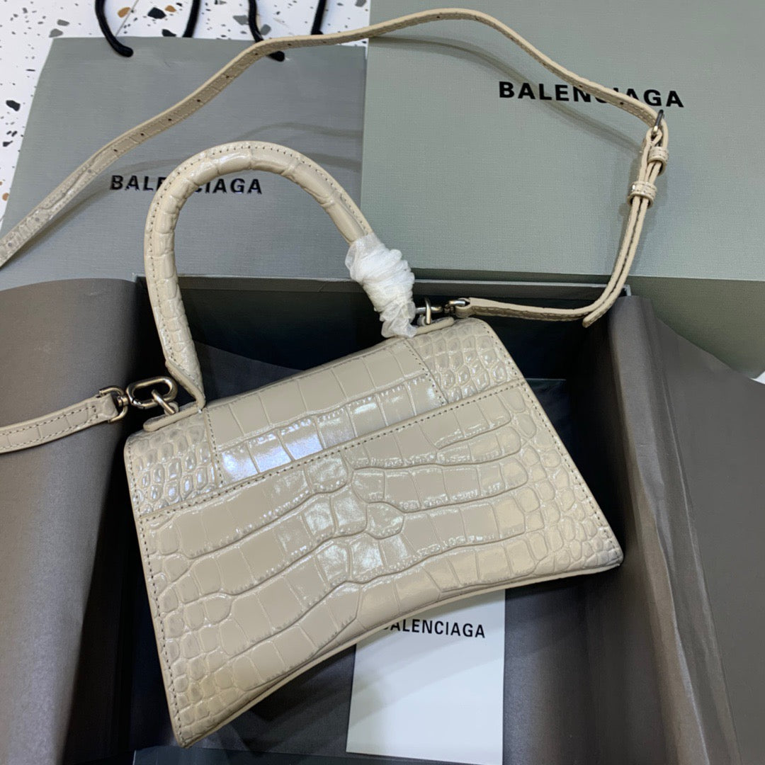 Top Quality Hourglass Small Handbag In Beige, For Women,  Bags 9in/23cm