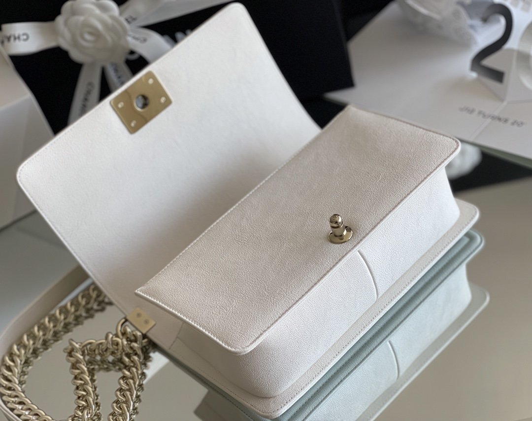 CHLMeTop Qualityum Classic Top Qualityap Bag 25cm White For Women A67086