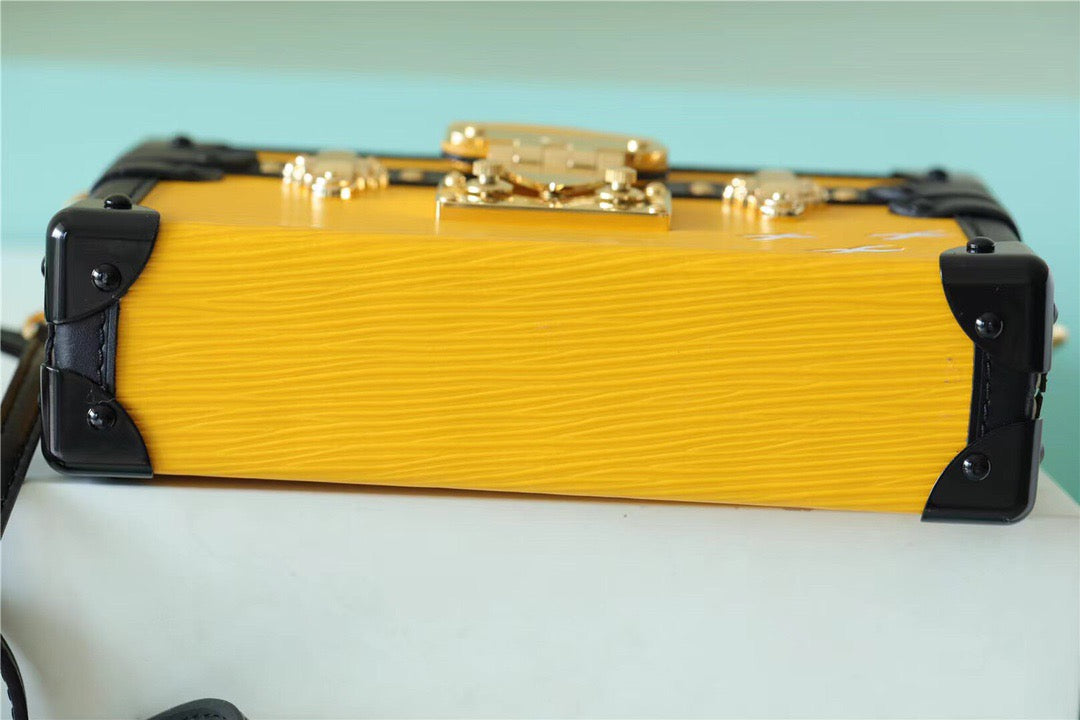 Top Quality Petite Malle Epi Yellow For Women,  Shoulder And Crossbody Bags 7.9in/20cm Top Quality 