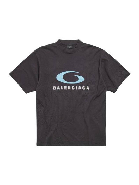 Luxury Balenciaga Trending 2025 Logo Print Cotton Short Sleeve T-Shirt Black
