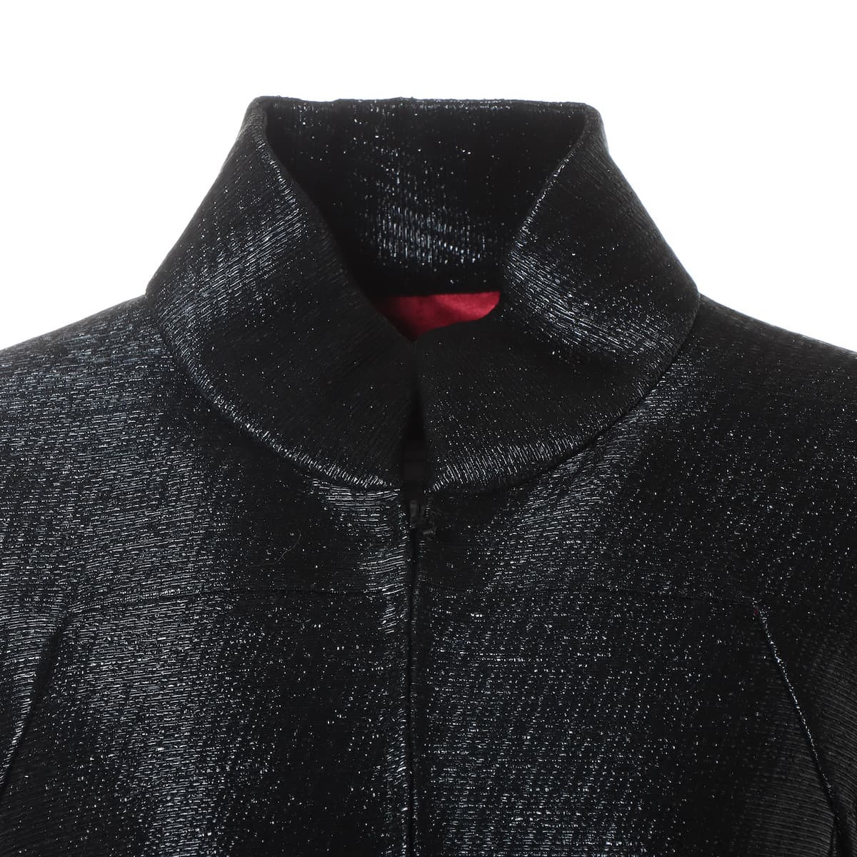 Chanel Coco 10AW Cotton x Nylon Coat 38  Black Zip Up P38667 Runway Lock 15AW