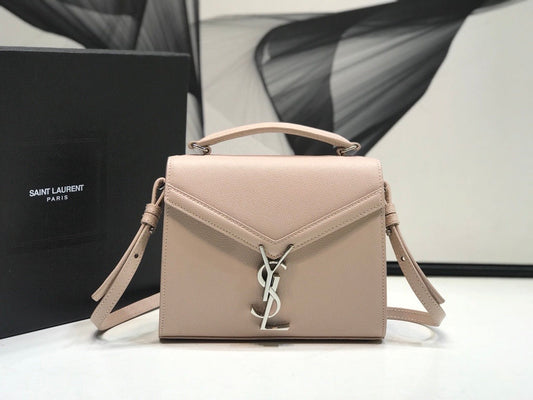 YSSL Cassandra Medium Top Handle Bag Beige For Women 9in/24.5cm YSL  