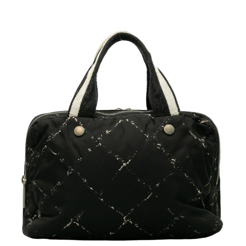 Chanel  Travel Line Handbags Mini Boston Bag Black Nylon Vinyl  CHANEL