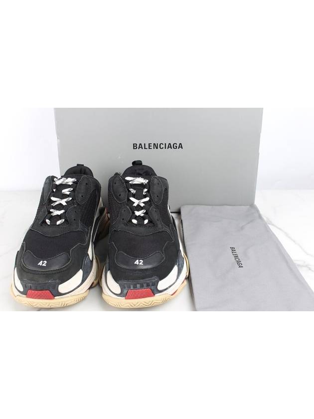 Luxury Balenciaga Trending 2025 Triple S black red sneakers 42 270