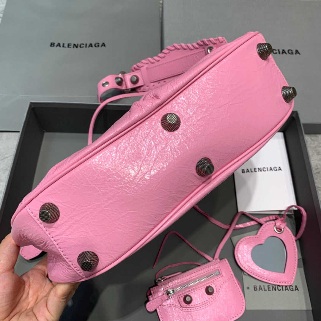 Top Quality Le Cagole XS Shoulder Bag In Pink, For Women,  Bags 13in/33cm