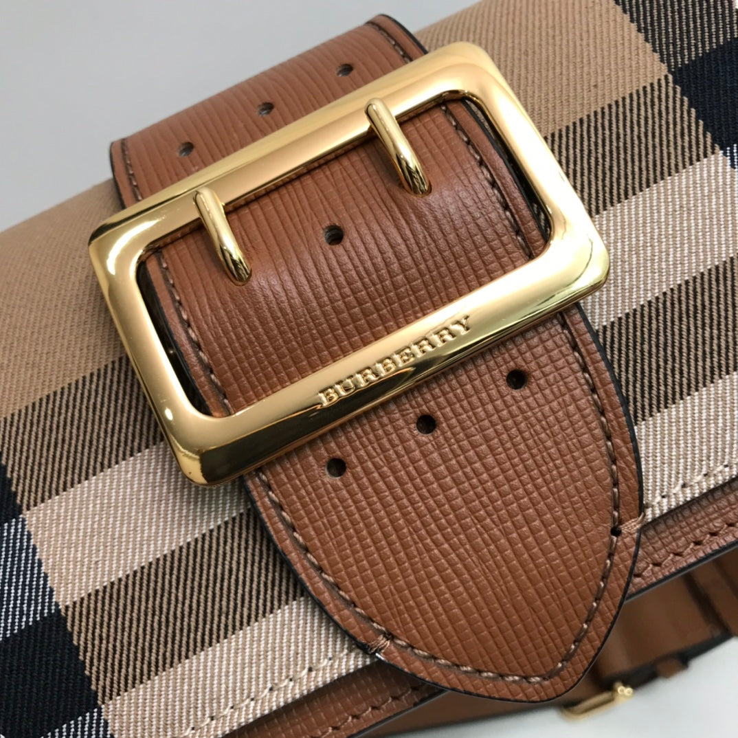 Top Quality Small Bridle Ho Check And Buckle Crossbody Brown For Women, Bags 7.8in/20cm