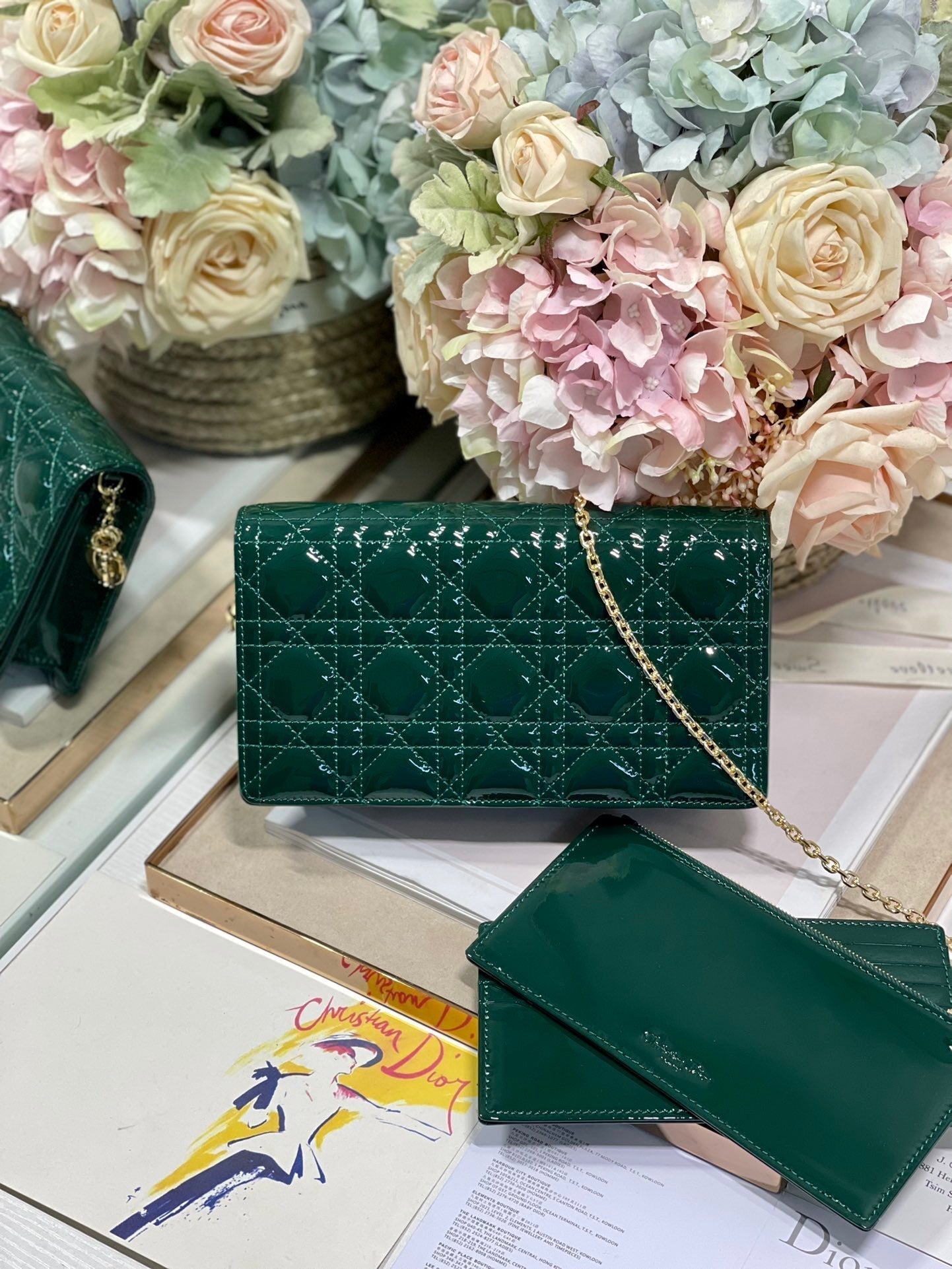 Top Quality Lady Pouch Green, For Women, Womens Handbags 8.5in/21.5cm CD
