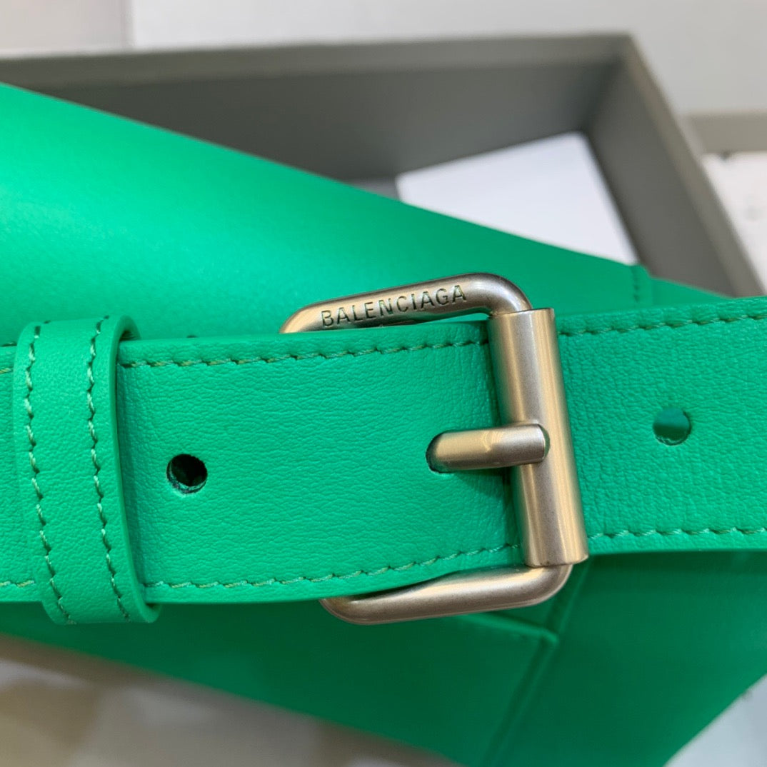 Top Quality Downtown Small Shoulder Bag In Green, For Women,  Bags 11.8in/30cm