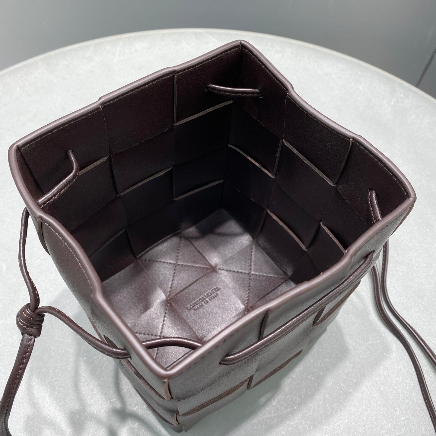 Top Quality Mini Cassette Bucket Bag Purple, For Women, Bags 5.5in/14cm