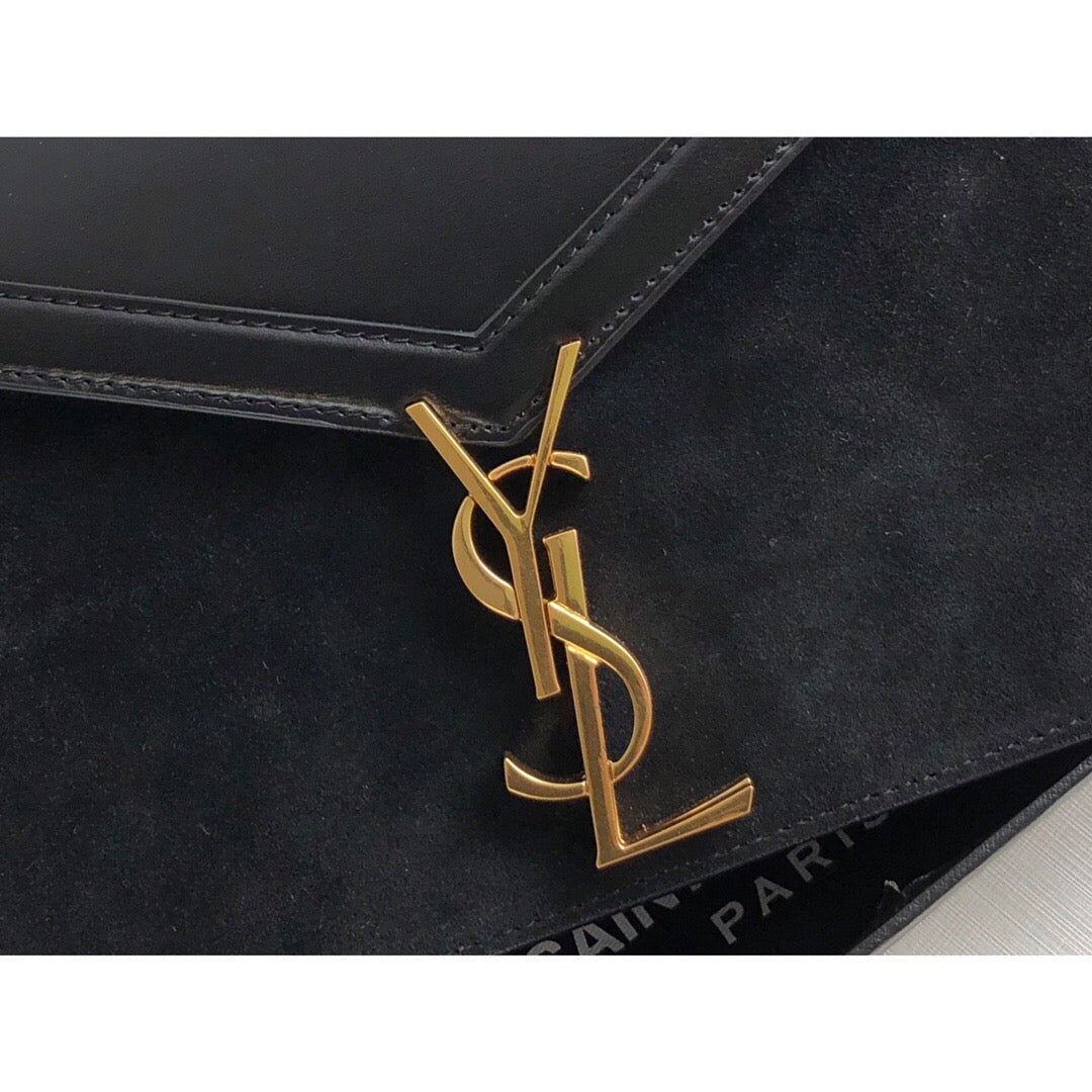 YSSL Cassandra Medium Chain Bag Black For Women 8in/22cm YSL 5327500SX0W1000