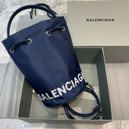 Balen Le Cagole MeTop Qualityum Bucket Bag In Dark Blue, For Women,  Bags 17.6in/45cm