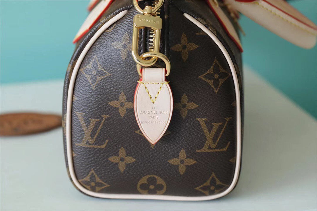 Top Quality Speedy Bandouliere 20 Monogram Canvas Black For Women,  Shoulder And Crossbody Bags 20cm/7.9in Top Quality M46234