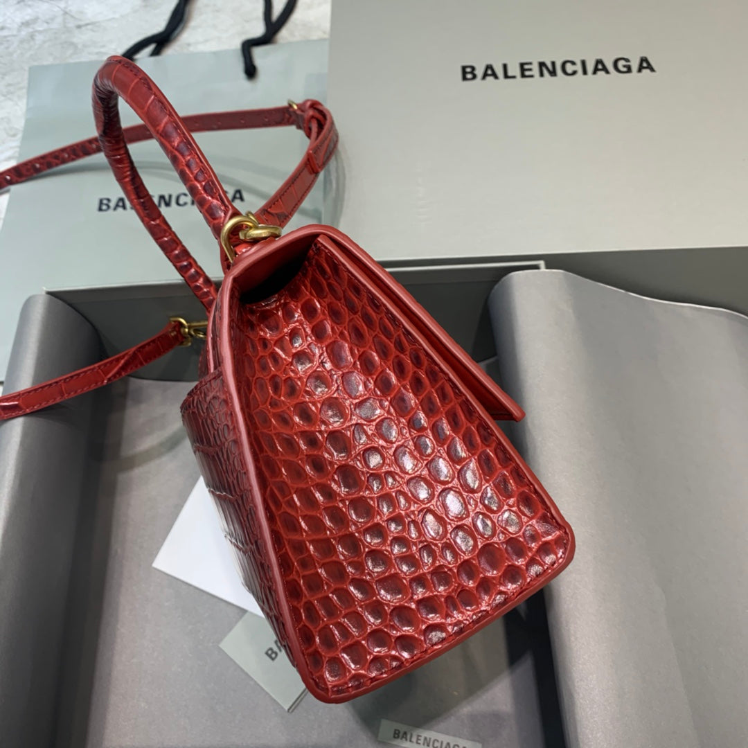 Top Quality Hourglass Small Handbag In Dark Red, For Women,  Bags 9in/23cm 5935461LRGM6211