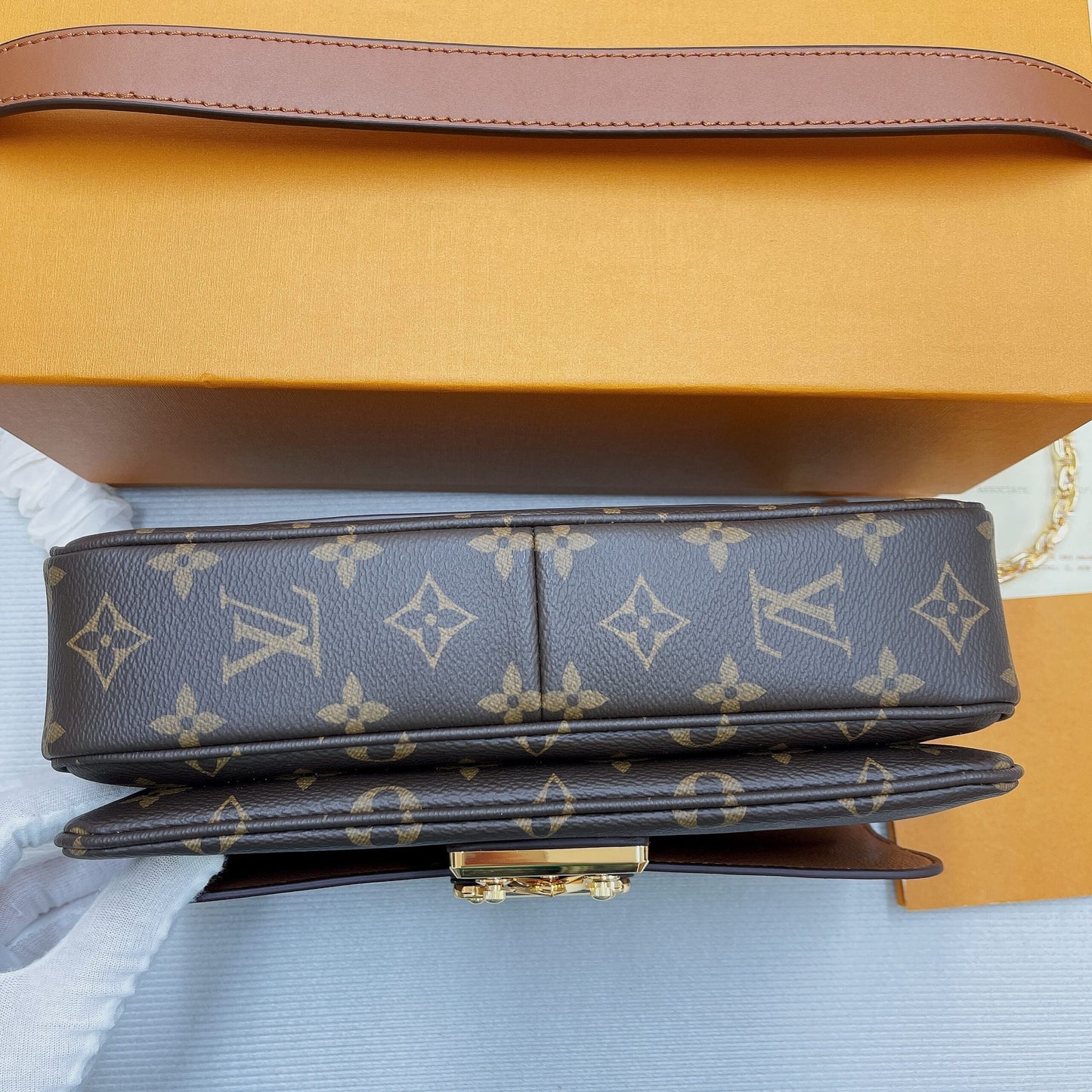 Top Quality Marceau Monogram Canvas Caramel Brown For Women,  Shoulder and Crossbody Bags 9.6in/24.5cm Top Quality M46127