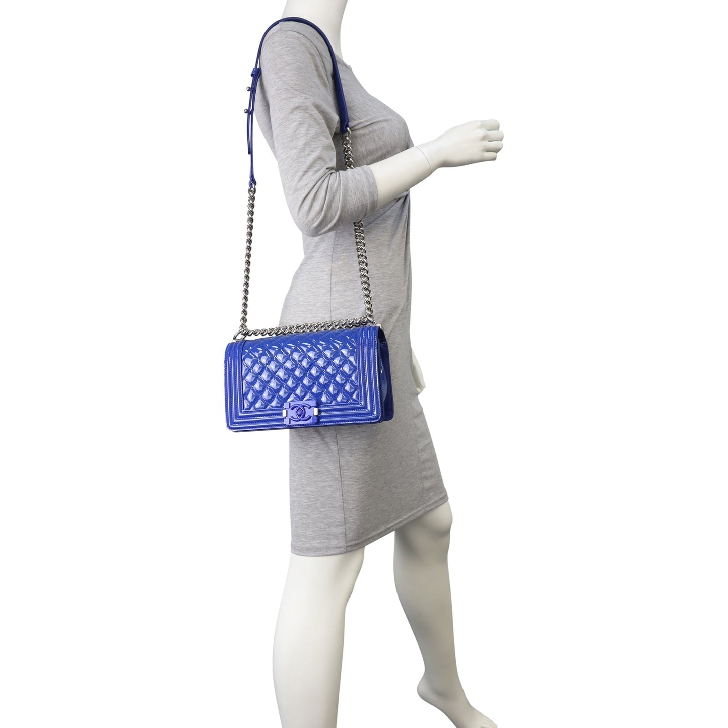 Chanel Boy Old Medium | Blue 20 Series
