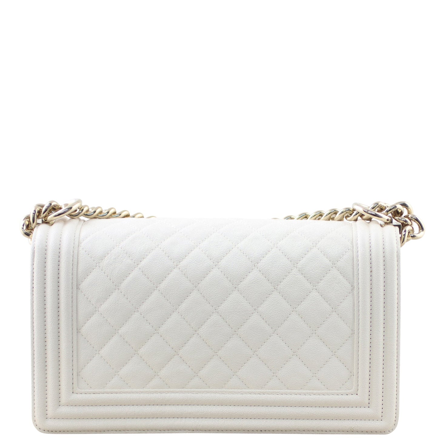 Chanel Boy Old Medium | White