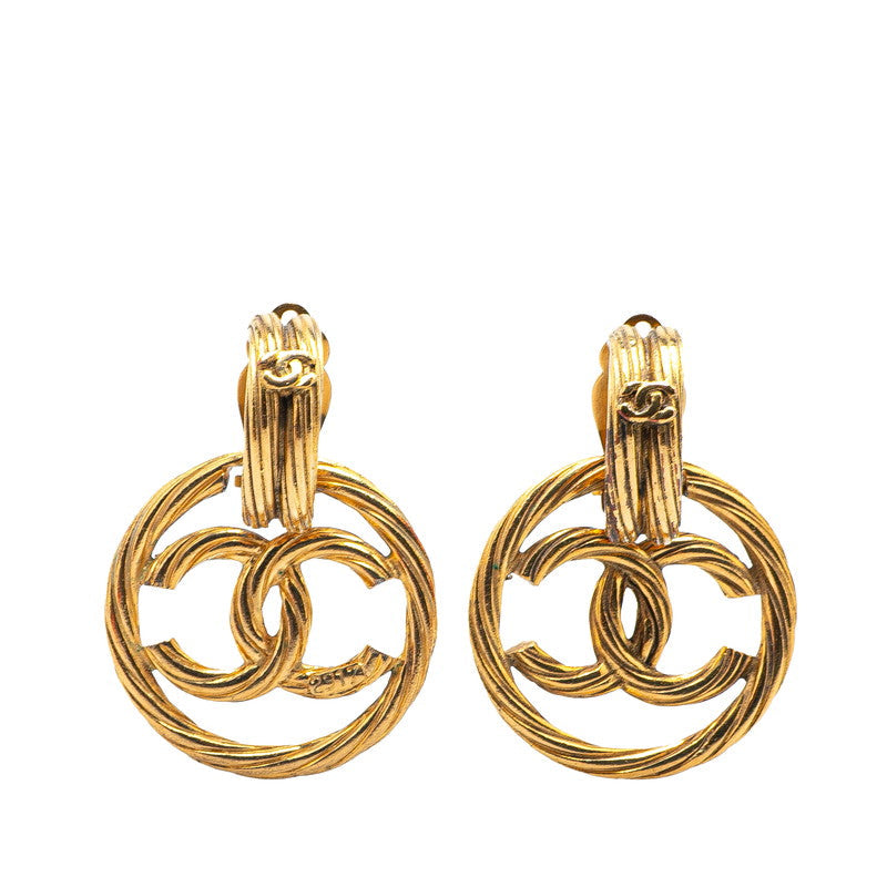 Chanel Coco Mark Round Earrings