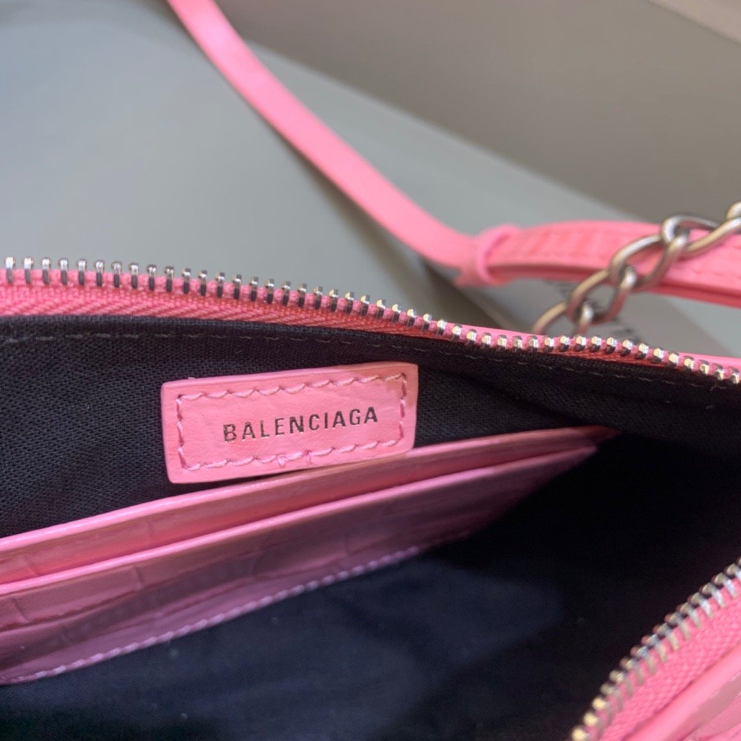 Top Quality Le Cagole Mini Bag With Chain In Pink, For Women,  Bags 8.2in/21cm 69581423EBY5812