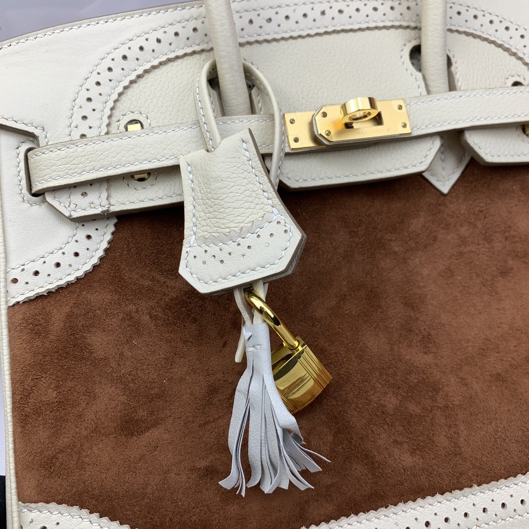 Top Quality Birkin Nata Swift Bi Color For Women Gold Toned Hardware 10in/25cm