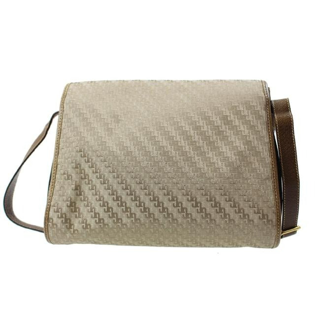 Gucci   Dark Khaki Square G Logo Print Canvas And Camel Leather Cross Body