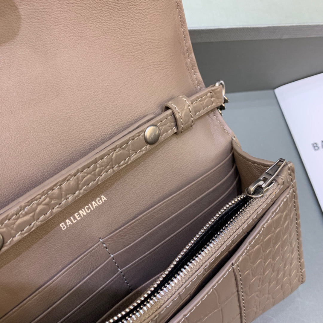 Top Quality Downtown Small Shoulder Bag With Chain Brown, For Women,  Bags 11.8in/30cm