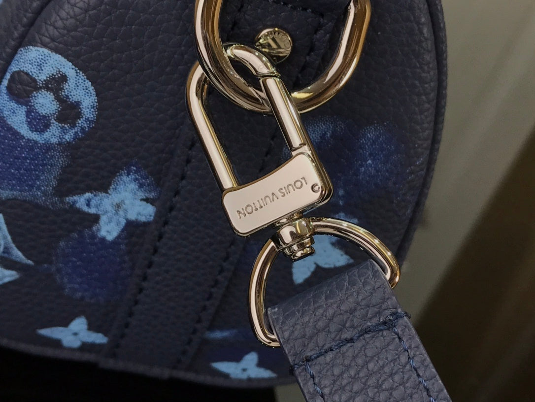 Top Quality Keepall XS Monogram Watercolor Blue Canvas By Virgil Abloh For Men, Bags, Shoulder And Crossbody Bags 8.3in/21cm Top Quality M57844