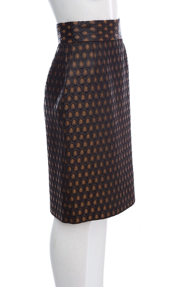 Prada Black & Brown Skirt SZ 42
