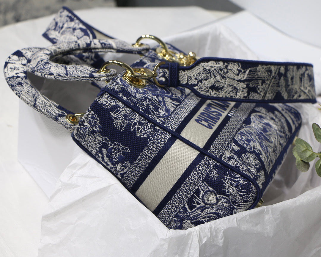 Top Quality MeTop Qualityum Lady D-Lite Bag Blue, For Women, Womens Handbags 24cm/9.5in CD M0565ORGO_M928